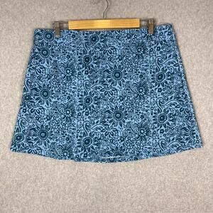 RipSkirt Hawaii Womens XL Blue‎ Floral Wrap Skirt Side Pockets